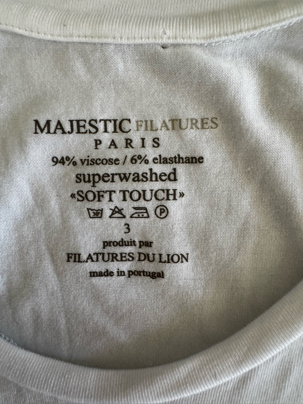 Majestic Filatures Paris size 3 (M) Women's White Soft Touch Tank Top Superwash - Picture 5 of 9